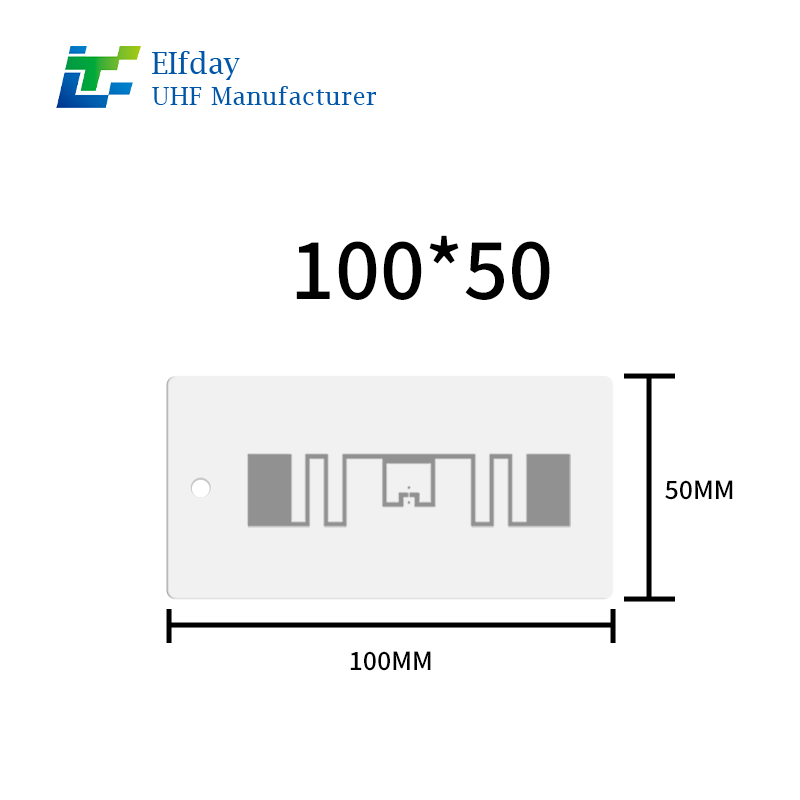 High-Performance RFID Hanging Tag 100*50mm for Fabric Garment Tracking and Laundry Control